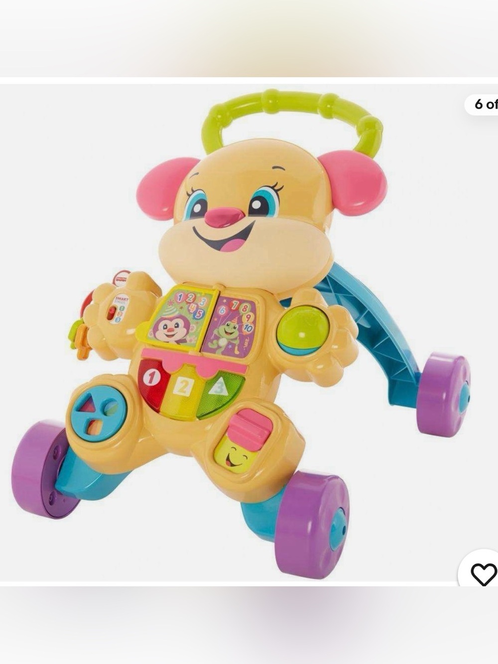 Fisher-Price Puppy Design Baby Walker Multicolor Walking Aid Toy